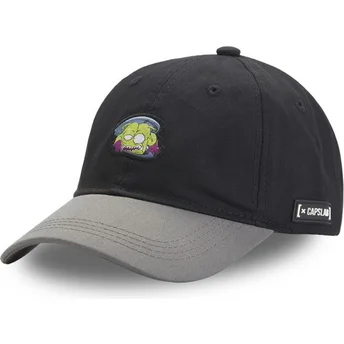 Schwarze und graue Snapback-Cap mit gebogenem Schirm Rey Nikochan NIK1 Dr. Slump von Capslab