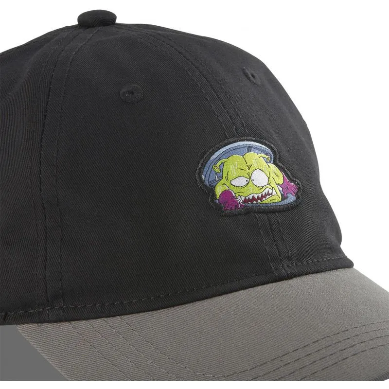 schwarze-und-graue-gebogene-snapback-kappe-rey-nikochan-nik1-dr-slump-von-capslab