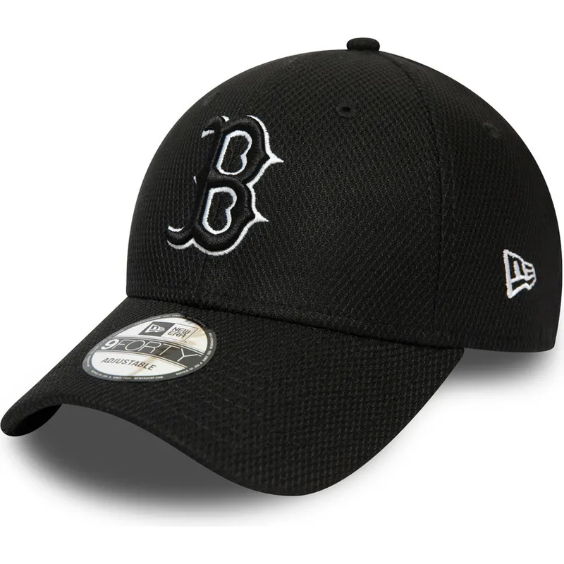 mutzen-gebogen-schwarz-verstellbares-band-9forty-diamond-era-essential-der-boston-red-sox-mlb-von-new-era