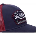 von-dutch-west-dunkelblaue-und-rote-trucker-kappe