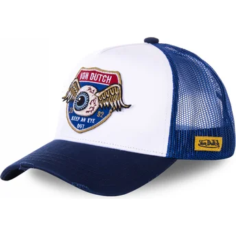 Cappellino trucker bianco e blu HIG1 di Von Dutch
