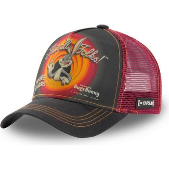 Casquette trucker grise et rouge Bugs Bunny RIN1 Looney Tunes Capslab