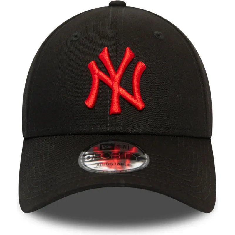 cappellino-curvo-nero-regolabile-con-logo-rosso-9forty-league-essential-di-new-york-yankees-mlb-di-new-era