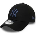 casquette-courbee-noire-ajustable-avec-logo-bleu-9forty-colour-essential-new-york-yankees-mlb-new-era