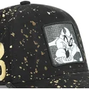 capslab-verstellbare-schwarze-kappe-mit-gebogenem-schirm-tasmanischer-teufel-tag-taz-looney-tunes