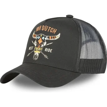 casquette-trucker-noire-west-ride-free-nr-von-dutch