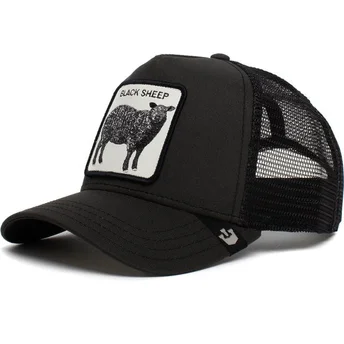 casquette-trucker-noire-mouton-be-reckless-goorin-bros