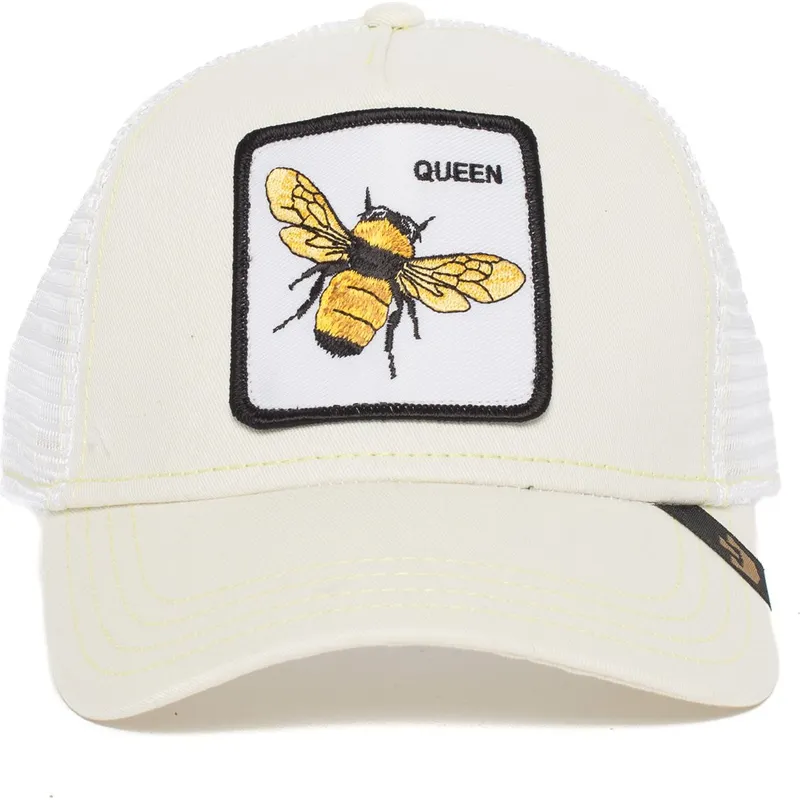 czapka-trucker-biala-pszczola-queen-bee-goorin-bros
