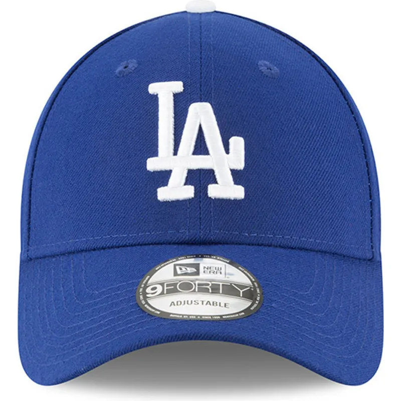 blaue-verstellbare-gebogene-kappe-9forty-the-league-der-los-angeles-dodgers-mlb-von-new-era
