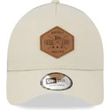 grau-trucker-cap-a-frame-9forty-heritage-patch-von-new-era
