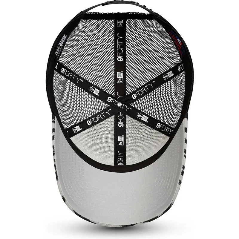 mutzen-gebogen-grau-snapback-negro-9forty-tiger-print-der-new-york-yankees-mlb-von-new-era