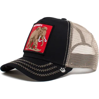 schwarze-trucker-kappe-mammut-wooly-mammoth-6-tons-the-farm-von-goorin-bros