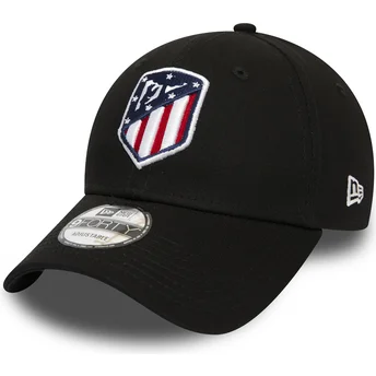schwarze-verstellbare-9forty-essential-kappe-atletico-de-madrid-lfp-von-new-era