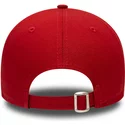 casquette-courbee-rouge-ajustable-avec-logo-noir-9forty-league-essential-new-york-yankees-mlb-new-era