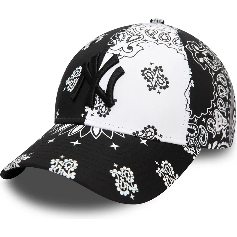 mutzen-gebogen-schwarz-verstellbares-band-9forty-paisley-print-der-new-york-yankees-mlb-von-new-era mutzen-gebogen-schwarz-verstellbares-band-9forty-paisley-print-der-new-york-yankees-mlb-von-new-era