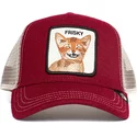casquette-trucker-rouge-chat-frisky-whisky-the-farm-goorin-bros