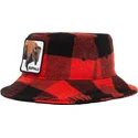 eimer-gebogen-rot-snapback-der-bucket-rojo-y-negro-bufalo-buffalo-i-m-a-little-hoarse-the-farm-the-farm-von-goorin-bros