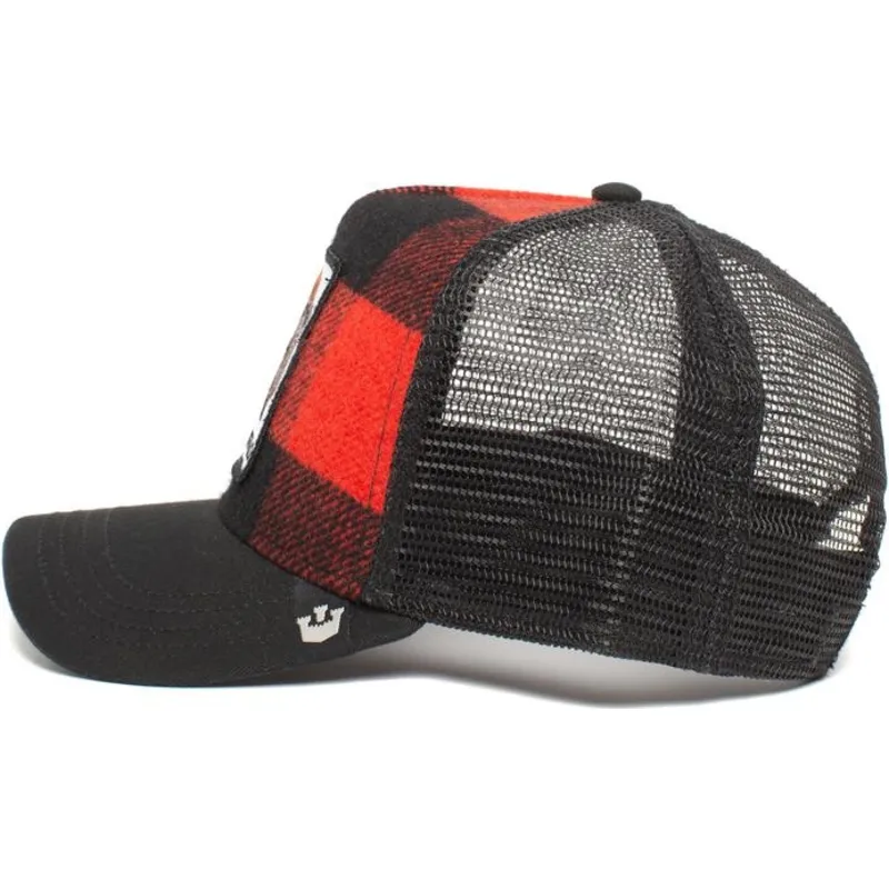 cappello-trucker-rosso-e-nero-bufalo-buffalo-di-goorin-bros