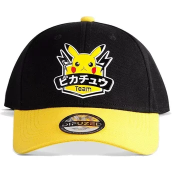Casquette courbée noire et jaune snapback Pikachu Olympics Pokémon Difuzed