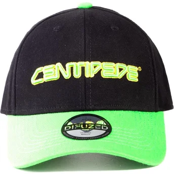 Gorra curva negra y verde ajustable Centipede Atari de Difuzed