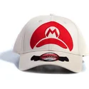 beige-snapback-cap-mit-gebogenem-schirm-mario-minimal-super-mario-bros-von-difuzed