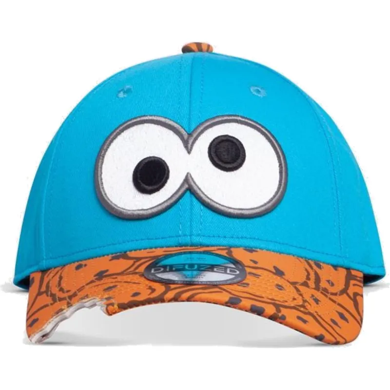 mutzen-gebogen-blau-snapback-marron-monstruo-der-las-galletas-barrio-sesamo-von-difuzed
