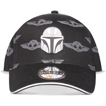 Gorra curva negra snapback El Mandaloriano Din Djarin Star Wars de Difuzed