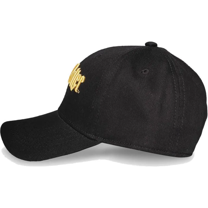 schwarze-gebogene-snapback-kappe-gold-logo-harry-potter-von-difuzed