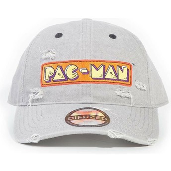 Casquette courbée grise ajustable Logo Denim Pac-Man Difuzed
