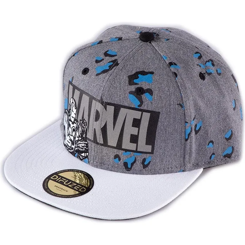graue-flatcap-snapback-iron-man-true-power-marvel-comics-von-difuzed