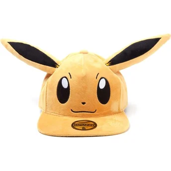 Gorra plana marrón snapback Eevee Plush Pokémon de Difuzed