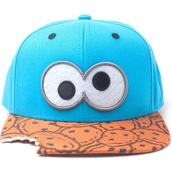 snapback-kappe-in-blau-und-braun-cookie-monster-cookie-bite-sesamstrasse-von-difuzed