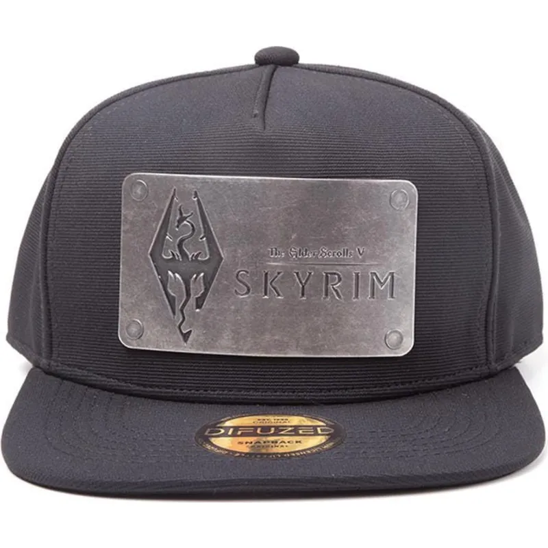 gorra-plana-negra-snapback-dovahkiin-logo-metal-plate-the-elder-scrolls-v-skyrim-de-difuzed