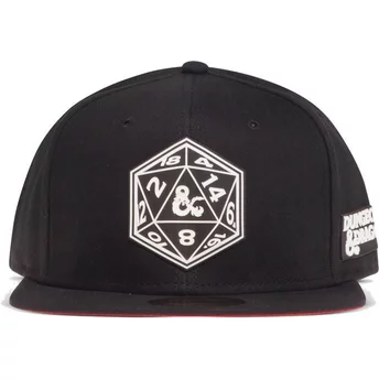Casquette plate noire snapback Dice Dungeons & Dragons Difuzed