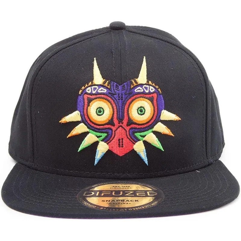 schwarze-snapback-kappe-majoras-mask-the-legend-of-zelda-von-difuzed