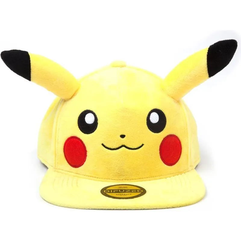 gelbe-flatcap-snapback-pikachu-plush-pokemon-von-difuzed