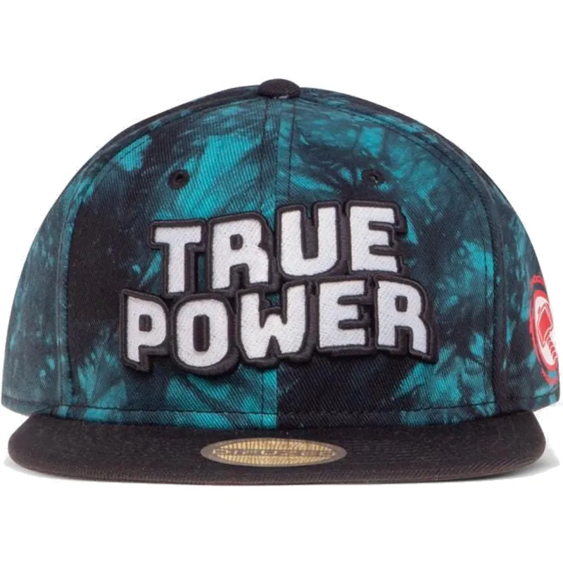 blaue-und-schwarze-snapback-flatcap-true-power-marvel-comics-von-difuzed