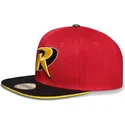 rod-och-svart-snapbackkeps-robin-dc-comics-fran-difuzed
