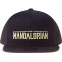 svart-platt-snapback-keps-the-mandalorian-silhouette-star-wars-av-difuzed