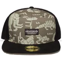grune-und-schwarze-snapback-flatcap-forbidden-west-horizon-von-difuzed
