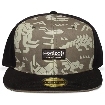 Gorra plana verde y negra snapback Forbidden West Horizon de Difuzed