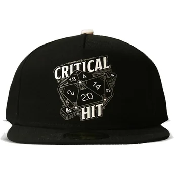 Difuzed Flat Brim Critical Hit Dice Dungeons & Dragons Black Snapback Cap