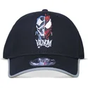 schwarze-snapback-kappe-mit-gebogenem-schirm-venom-marvel-comics-von-difuzed