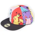 gorra-plana-multicolor-snapback-pikachu-squirtle-gengar-psyduck-jigglypuff-multi-pop-art-pokemon-de-difuzed