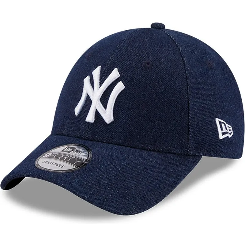 mutzen-gebogen-marineblau-verstellbares-band-9forty-denim-der-new-york-yankees-mlb-von-new-era mutzen-gebogen-marineblau-verstellbares-band-9forty-denim-der-new-york-yankees-mlb-von-new-era