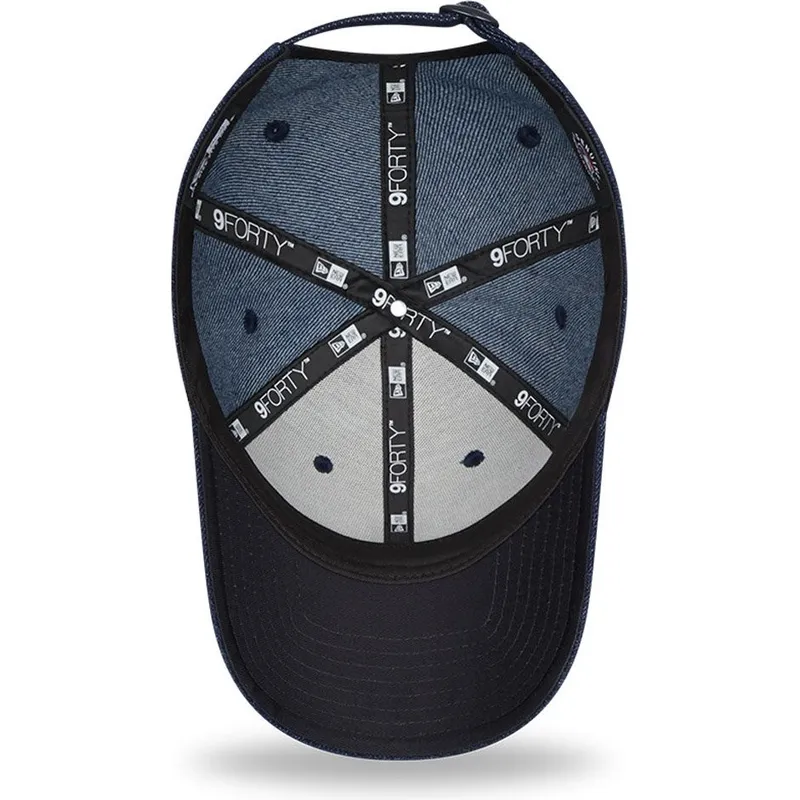 mutzen-gebogen-marineblau-verstellbares-band-9forty-denim-der-new-york-yankees-mlb-von-new-era mutzen-gebogen-marineblau-verstellbares-band-9forty-denim-der-new-york-yankees-mlb-von-new-era