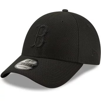 Casquette courbée noire snapback avec logo noir 9FORTY Mono Team Colour Boston Red Sox MLB New Era