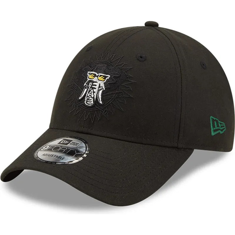 mutzen-gebogen-schwarz-snapback-9forty-elemental-der-oakland-athletics-mlb-von-new-era