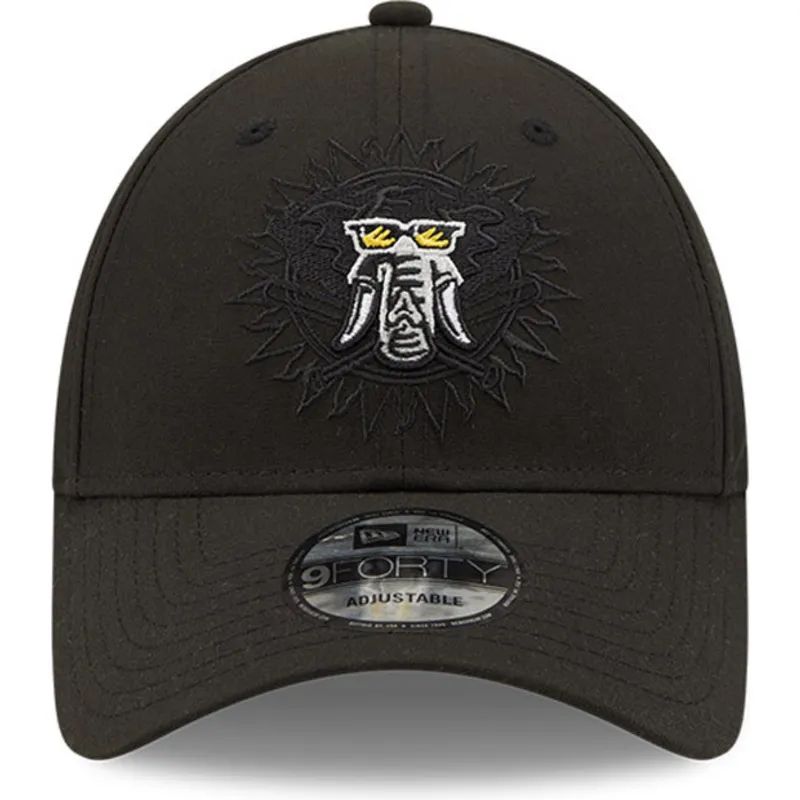 mutzen-gebogen-schwarz-snapback-9forty-elemental-der-oakland-athletics-mlb-von-new-era