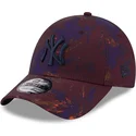 mutzen-gebogen-rot-verstellbares-band-granate-9forty-ray-scape-der-new-york-yankees-mlb-von-new-era
